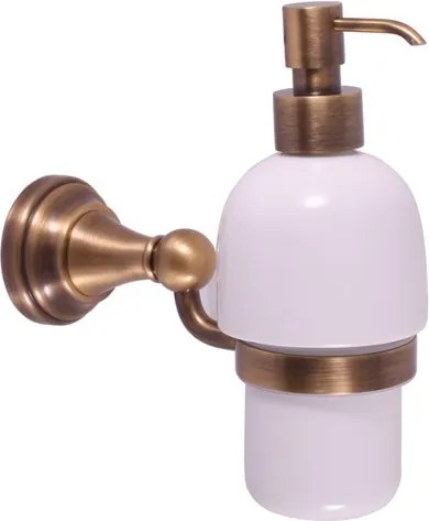 Rav Kerámia folyékony szappan adagoló, régi sárgaréz (bronz) Akcesoria