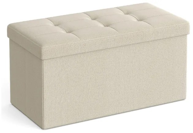 Taburette tárolóhellyel OTTOMAN 76x38 cm, krém