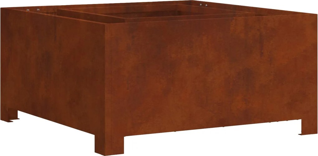 vidaXL Tűzrakó Barna 80 x 80 x 40 cm Időjárásálló acél
