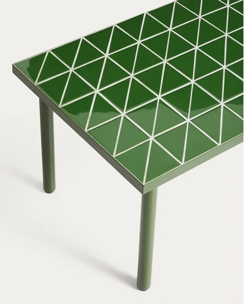 Kerti kisasztal kerámia asztallappal 51x81 cm Maurina – Kave Home