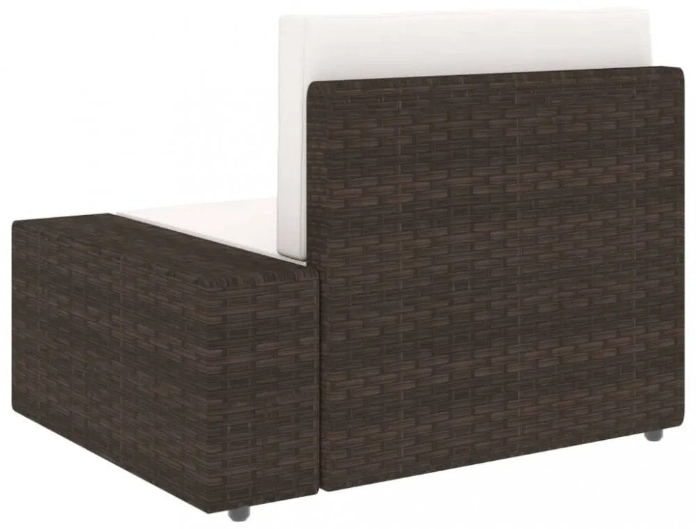 vidaXL 10 részes barna polyrattan kerti ülőgarnitúra