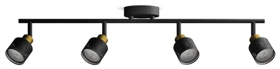 Philips - Spotlámpa NIALL 4xGU10/5W/230V fekete/réz