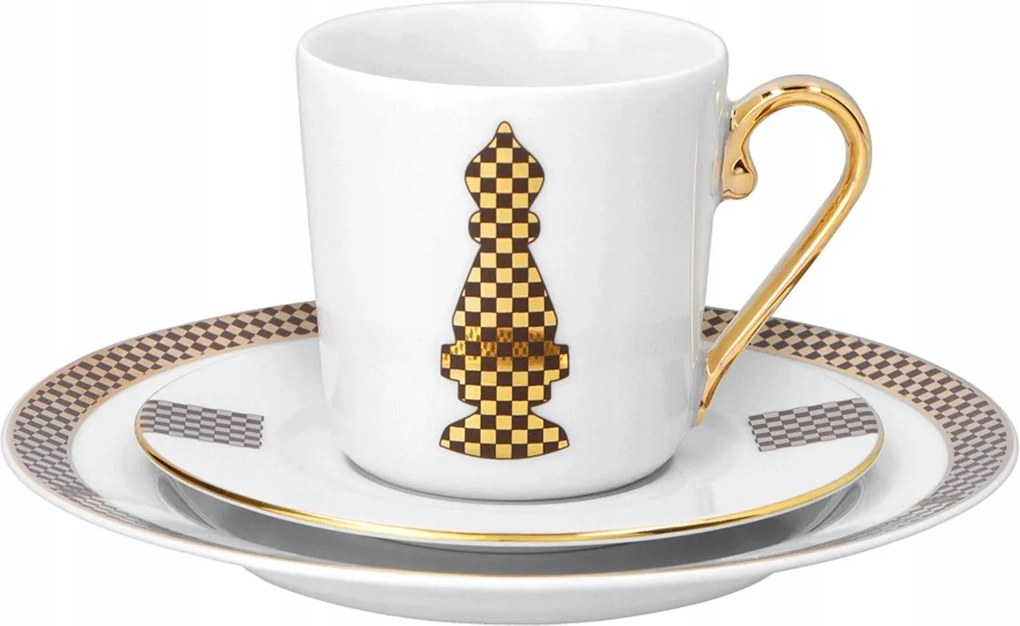 Kávés szett 1 fő részére 3 db-os Jenny Gambit király