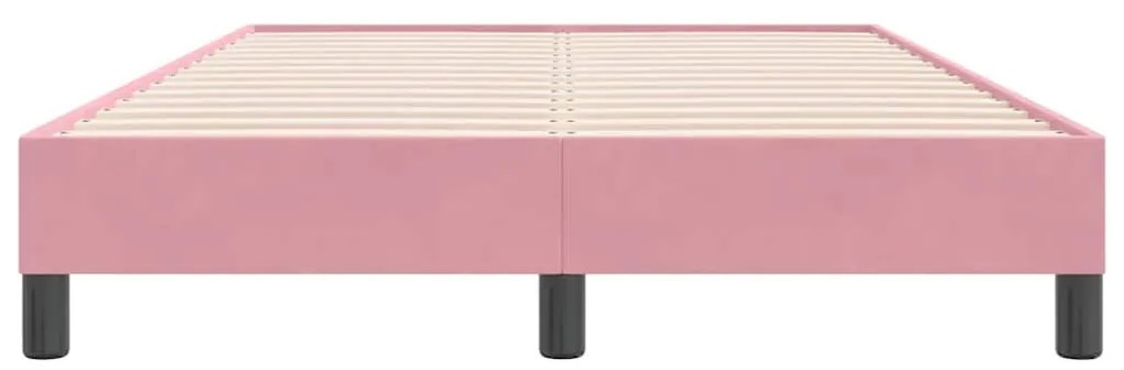 vidaXL ágykeret matrac nélkül rózsaszín 120x220 cm bársony