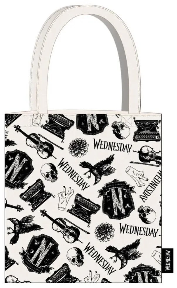 Wednesday Black shopping bag, bevásárlótáska 39 cm