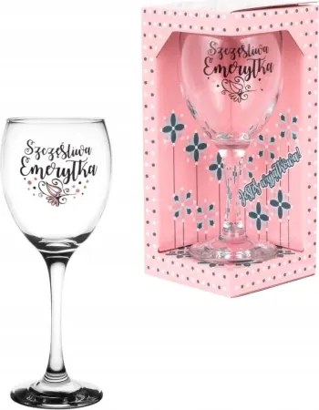 Nagy borospohár a csomagban Boldog Nyugdíjas