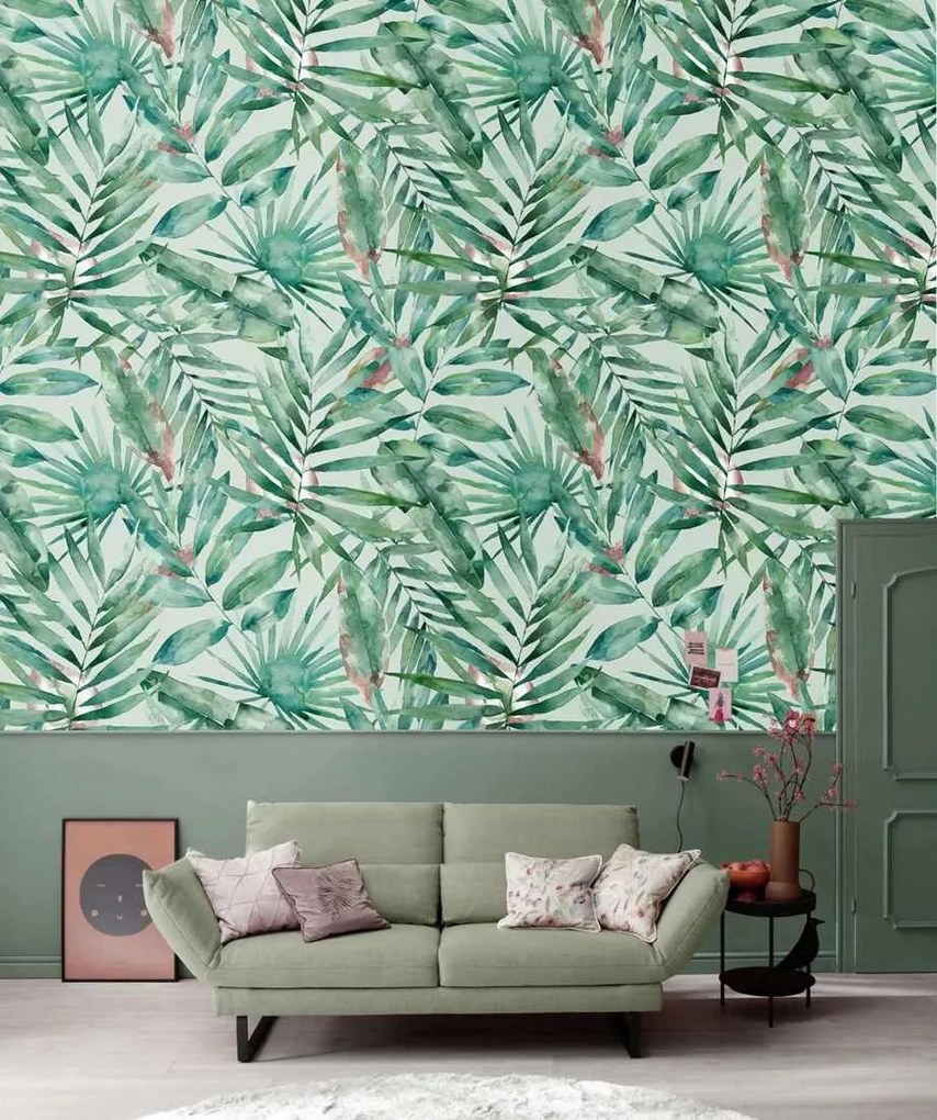 Fotótapéta Zöld Trópusi Levelek 212 cm X 270 cm