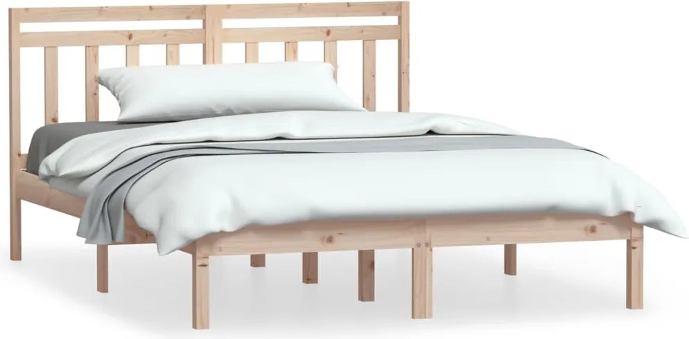vidaXL tömör fa ágykeret 150 x 200 cm (King Size)