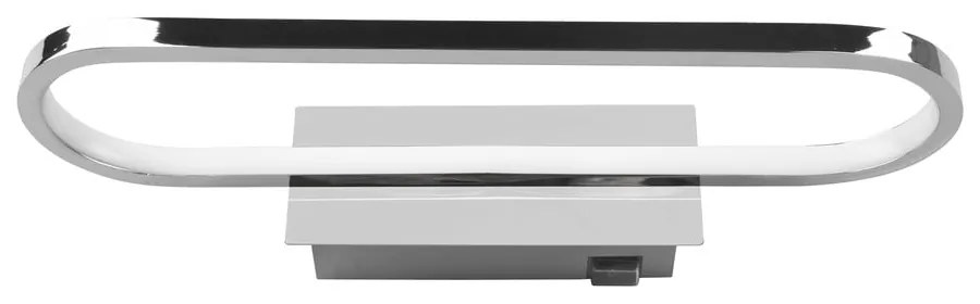 Fényes ezüstszínű LED fali lámpa (hosszúság 40 cm) Gianni – Trio