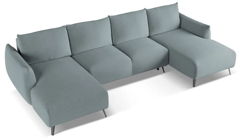 Világoskék sarokkanapé Malie – Makamii