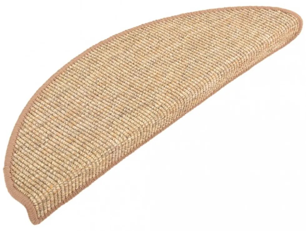 15 db világosbarna öntapadó lépcsőszőnyeg 65x21x4 cm