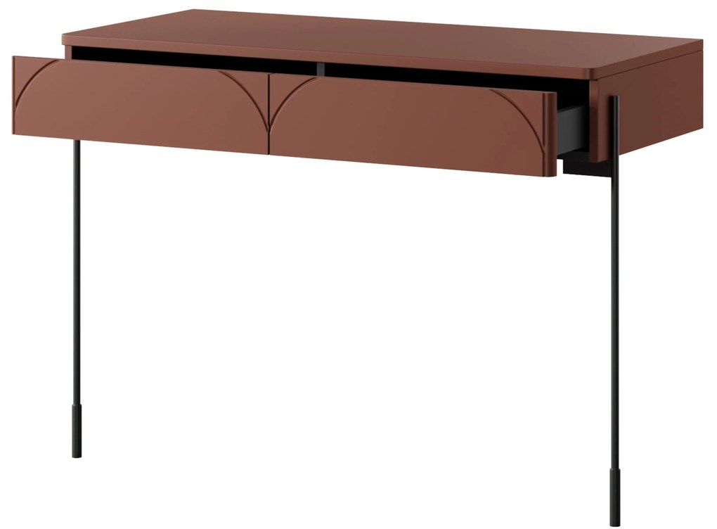 Sonatia fésülködőasztal 100 cm két fiókkal - bordó