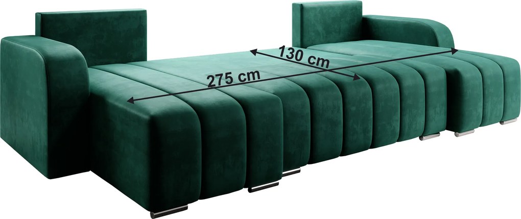 Univerzális ülőgarnitúra, smaragd, PORIMA U