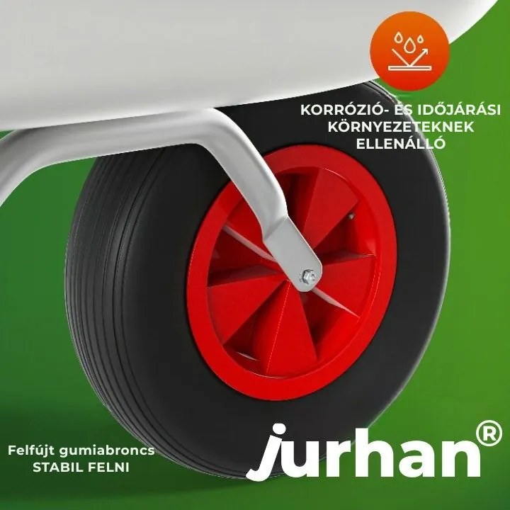 LARRY horganyzott talicska, max. kapacitás 80l/100kg, ezüst/fekete Gardebruk