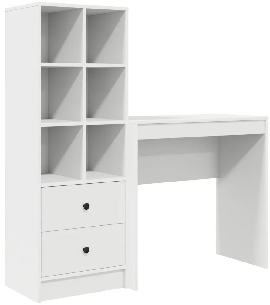 Tárolóval rendelkező íróasztal 2 pcs Fehér 80 x 40 x 76 cm