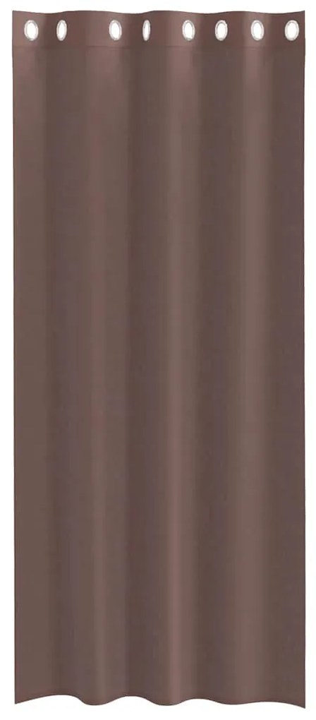 2 db barna fátyolfüggönyök rojtokkal 140x245 cm