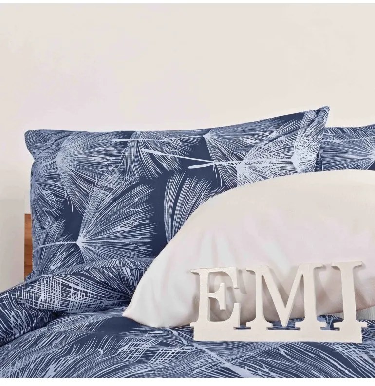 EMI Alvaro kék pamut ágyneműhuzat, A standard egyszemélyes ágy szett tartalma: 1x 140x200 + 1x 70x90