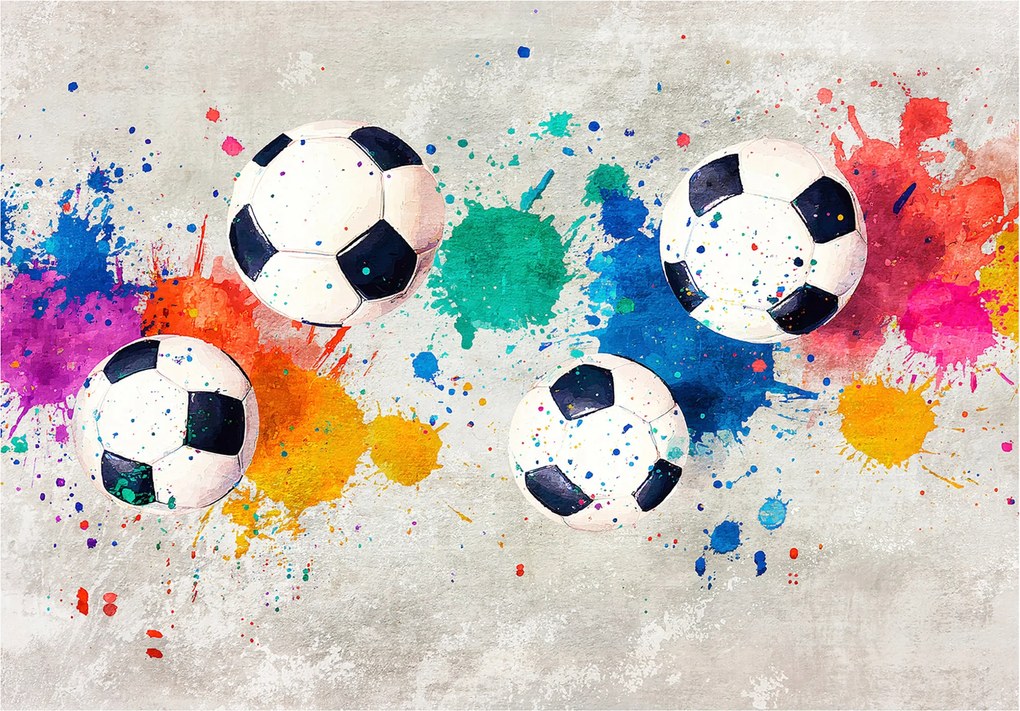 Vinyl Tapéta Gyerekeknek Sport Fiú Labdarúgás 416x254