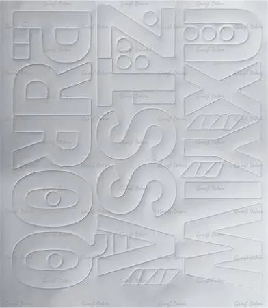 Öntapadós matrica, 5 cm-es, betűlap, ABC második fele, fehér (LUIN138)