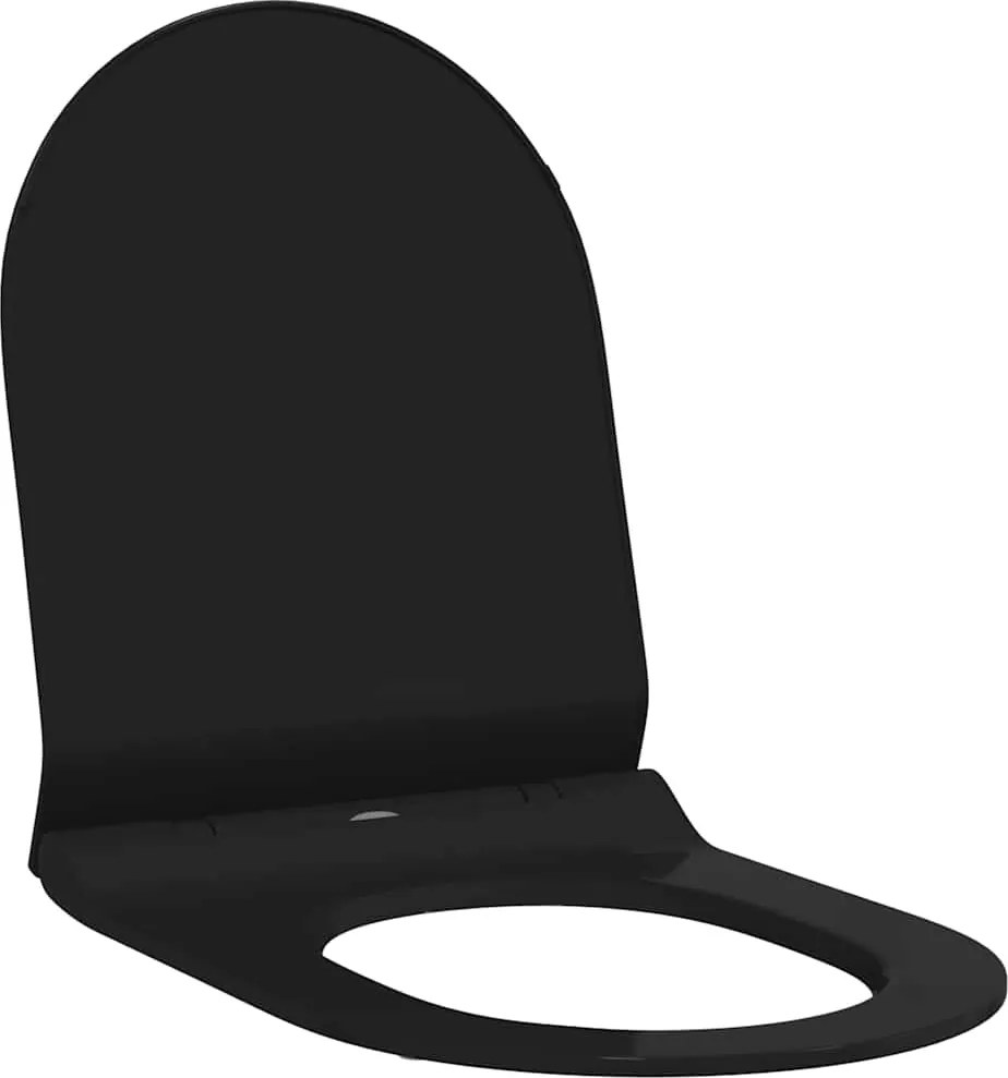 vidaXL WC ülőke Állítható Fekete 50 x 36,5 x 5 cm Polipropilén