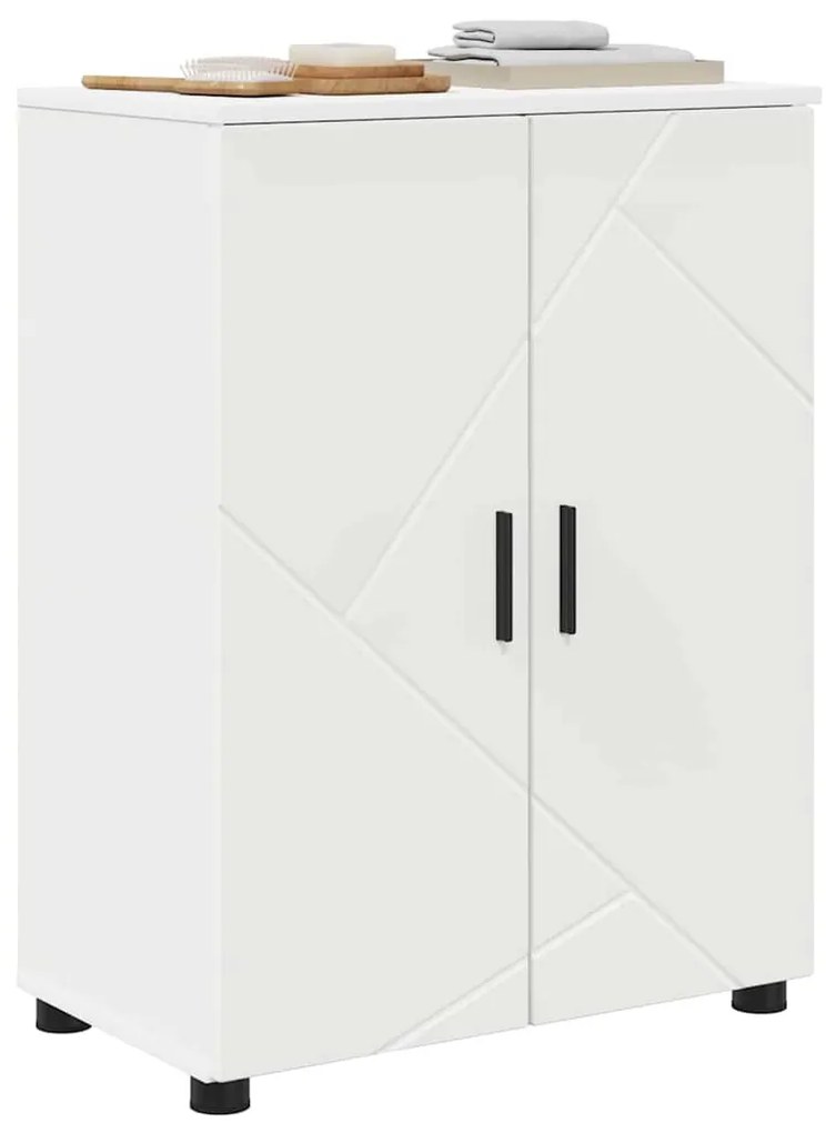 Fürdőszoba Székény polcokkal Fehér 60 x 35 x 80 cm Faanyag