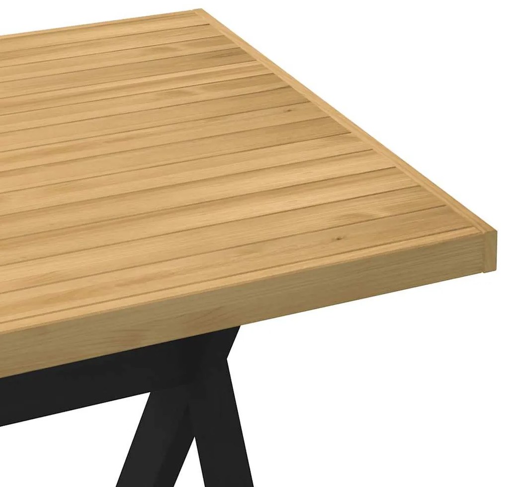 Étkezőasztal NOAIN X alakú lábak 160x90x75 cm tömör fa fenyőfa