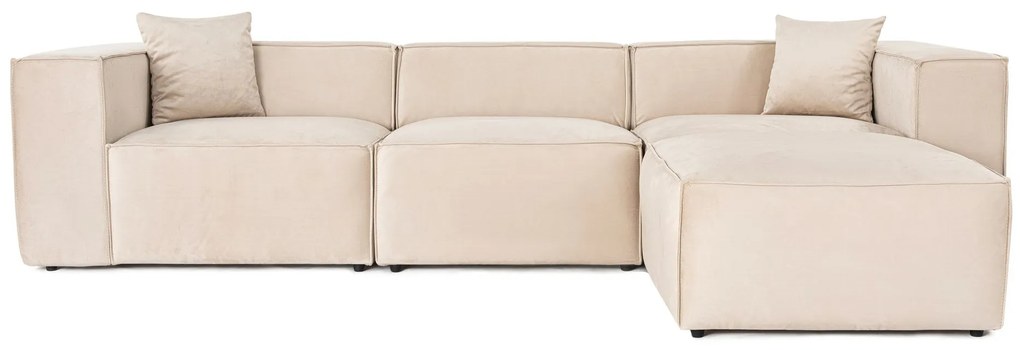 Sarokkanapé Lora (L1-O1-1R-POUFFE ) - Krém