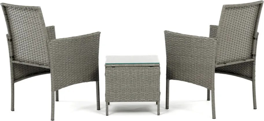 Kerti bútor szett 1+2, polyrattan, szürke, AZS-A1102 GREY