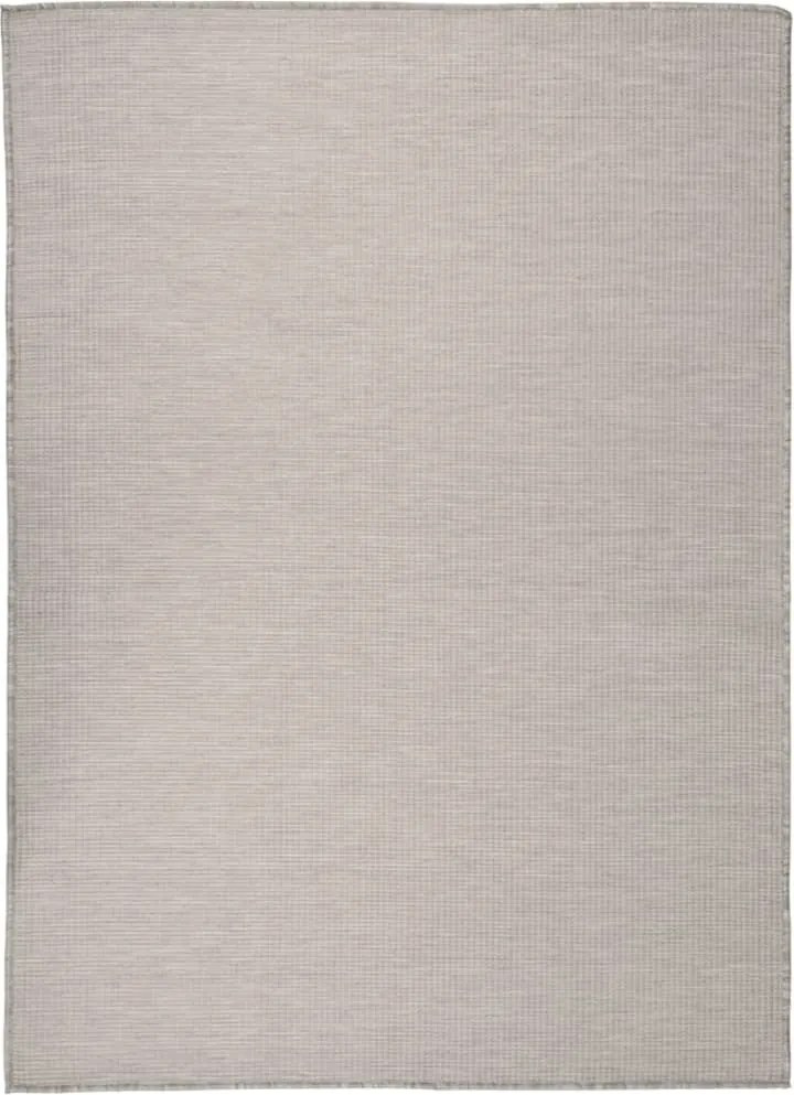 vidaXL világosszürke lapos szövésű kültéri szőnyeg 200 x 280 cm
