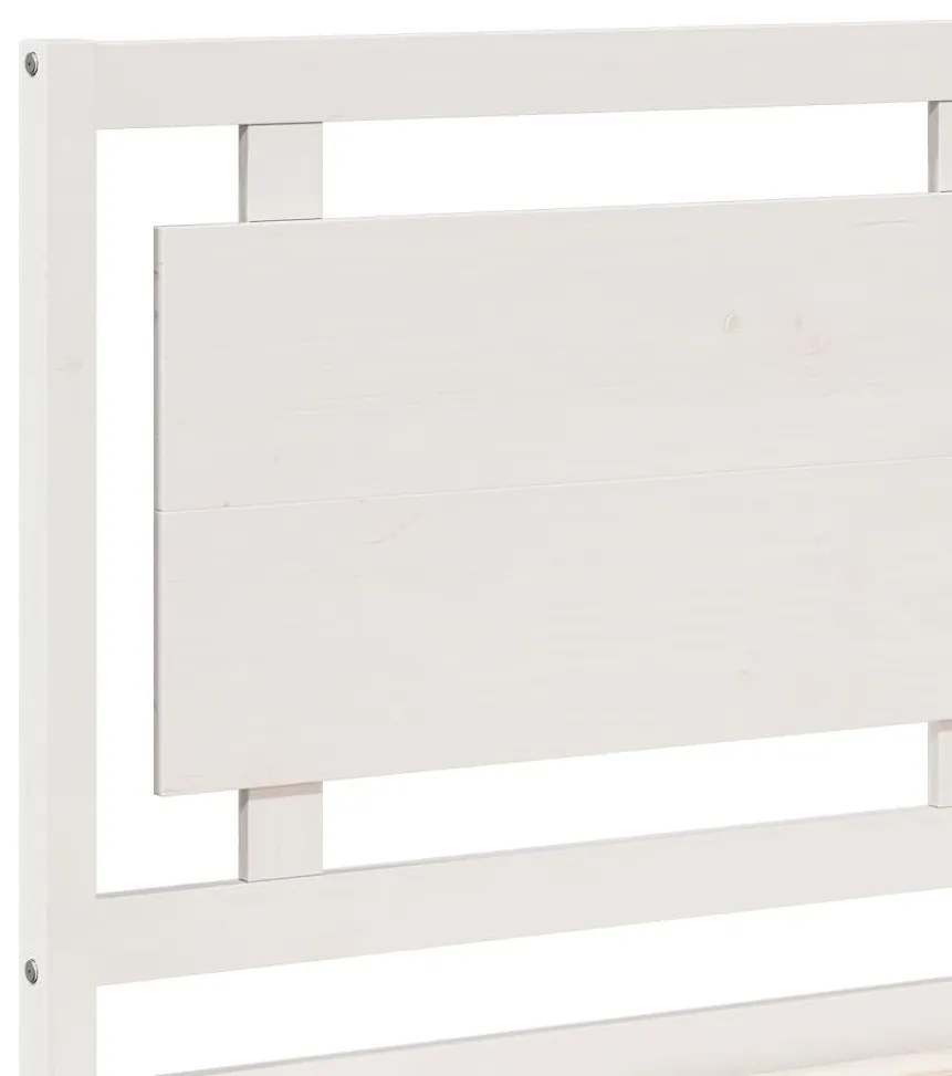 fehér tömör fa extra hosszú ágykeret matrac nélkül 140 x 210 cm