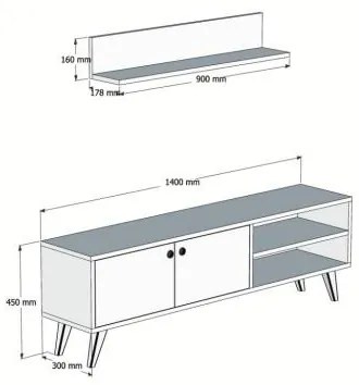 Nappali fal Sekusa (dió + antracit) . 1095564