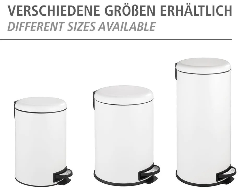 Fehér acél pedálos szemetes 30 l Leman – Wenko
