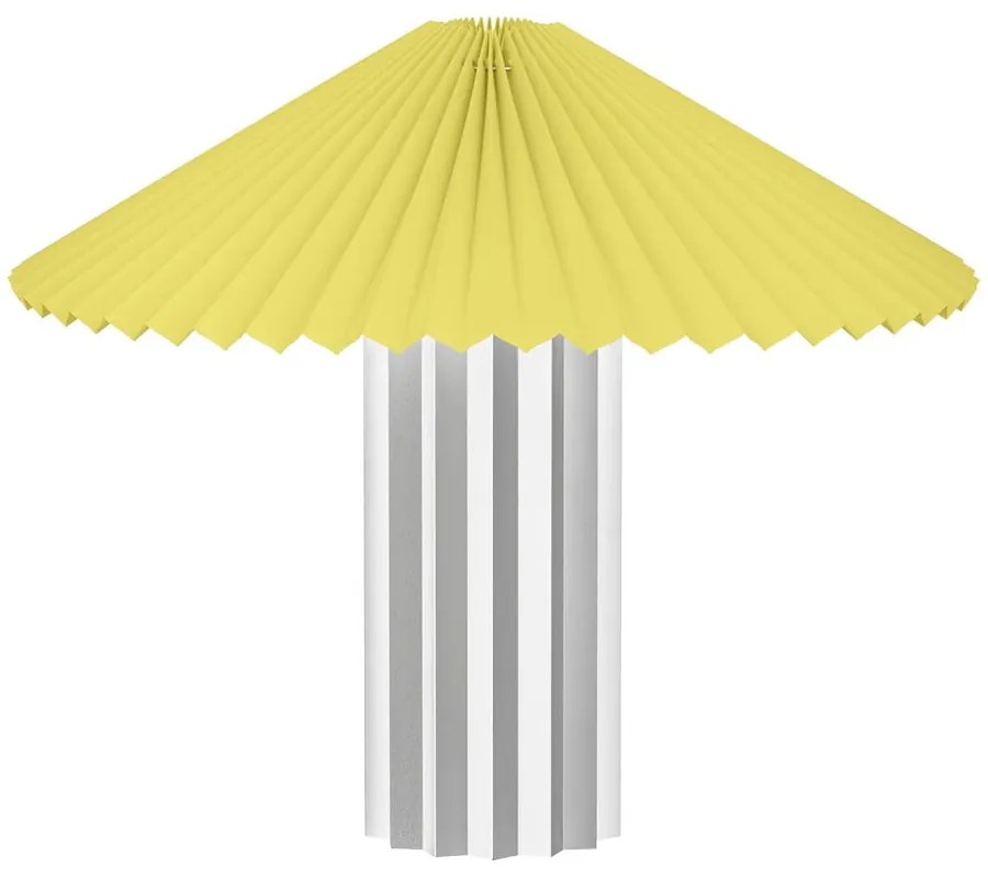 Sárga-ezüstszínű dimmelhető asztali lámpa textil búrával (magasság 36 cm) Taite – Blomus