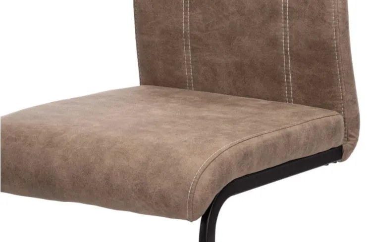 Scaun de masă modern cu bază de sanie în culoarea trufei Dcl-413