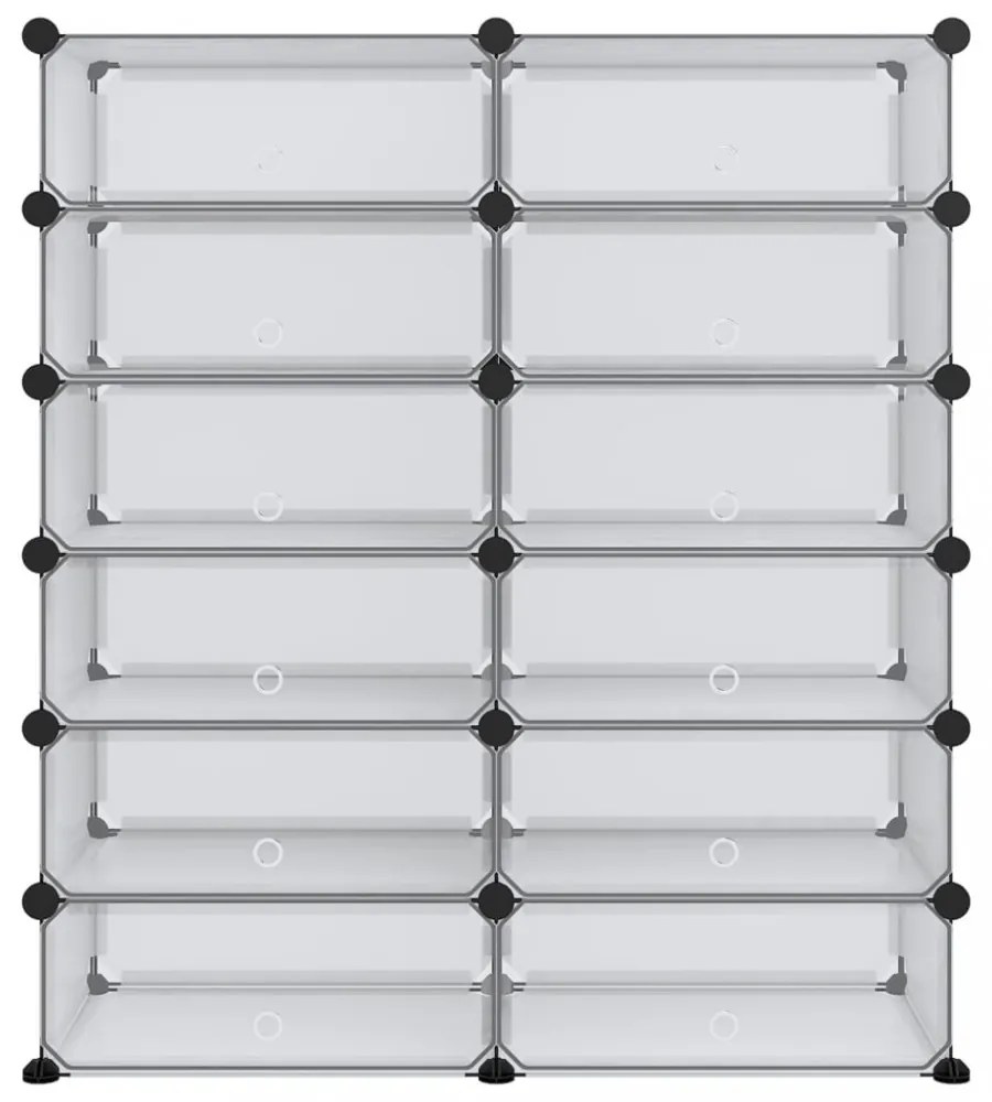 átlátszó polipropilén cipőtartó 94,5x36,5x106 cm