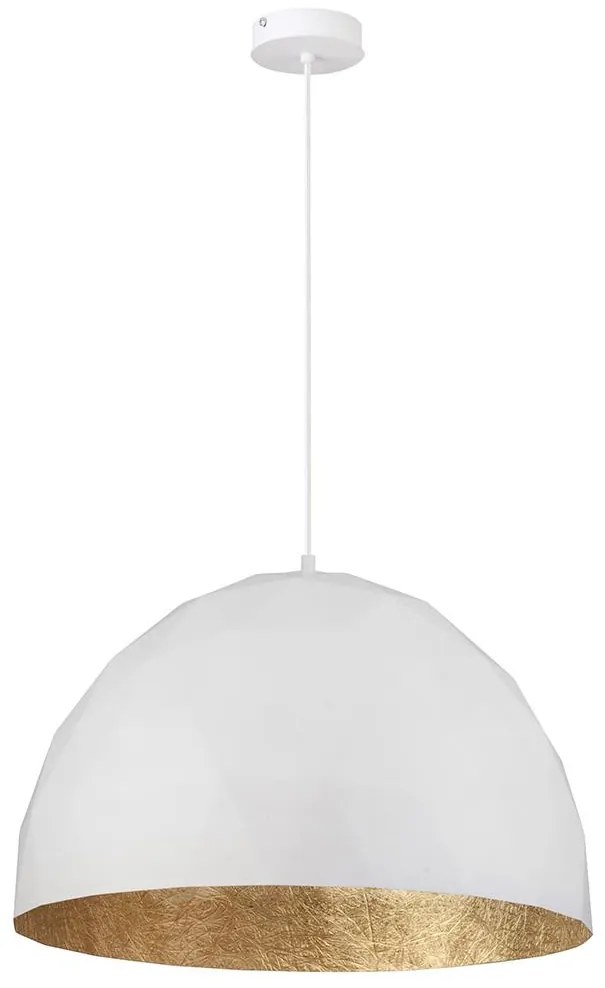 Csillár zsinóron DIAMENT 1xE27/60W/230V á. 50 cm fehér/arany