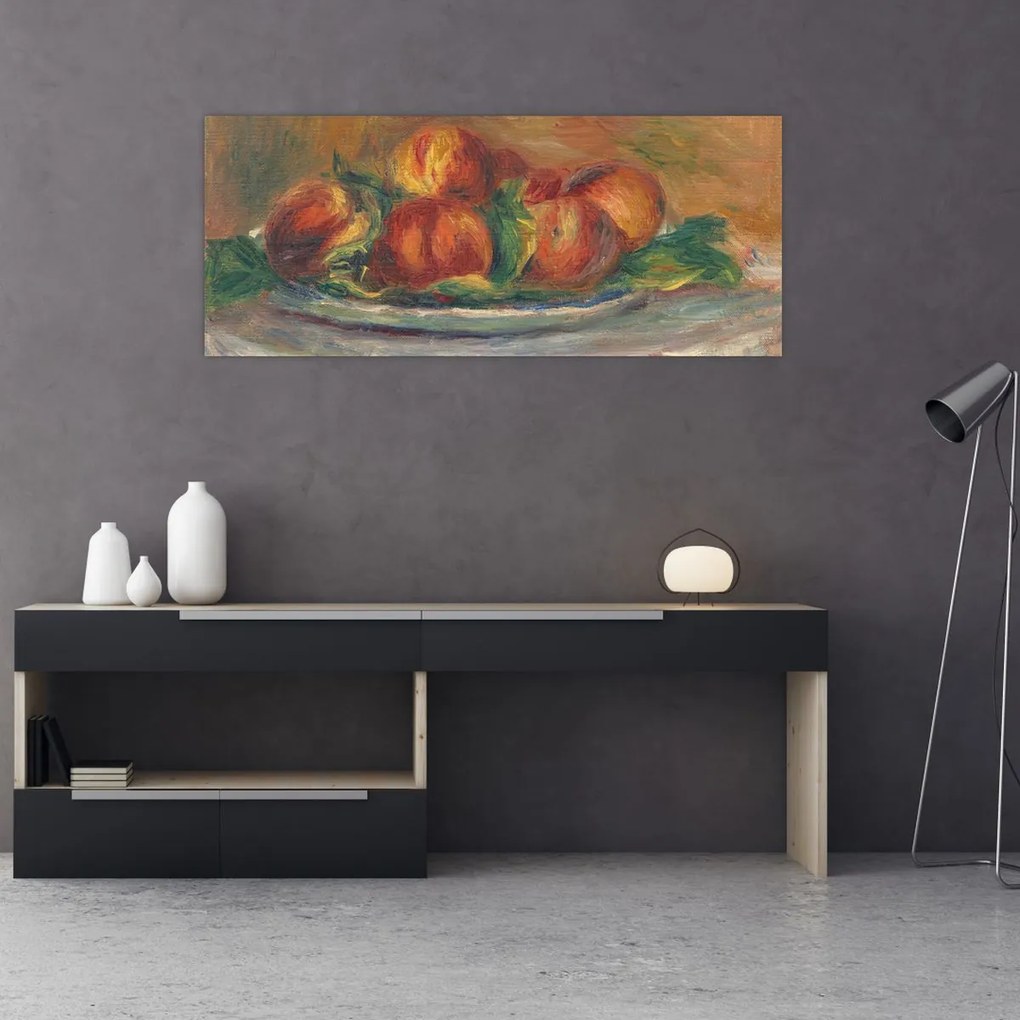 Kép - Auguste Renoir, Peaches on a  Plate, reprodukciók (120x50 cm)