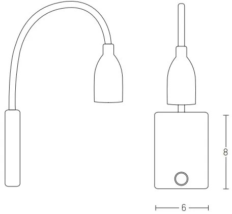 Zambelis H33 - LED Rugalmas kislámpa LED/3W/230V fehér