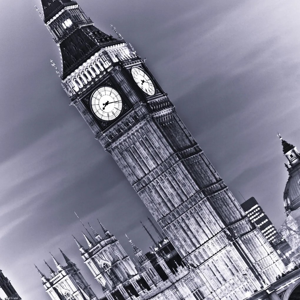 Poszter 30x30cm Big Ben éjszaka 3, Assaf Frank