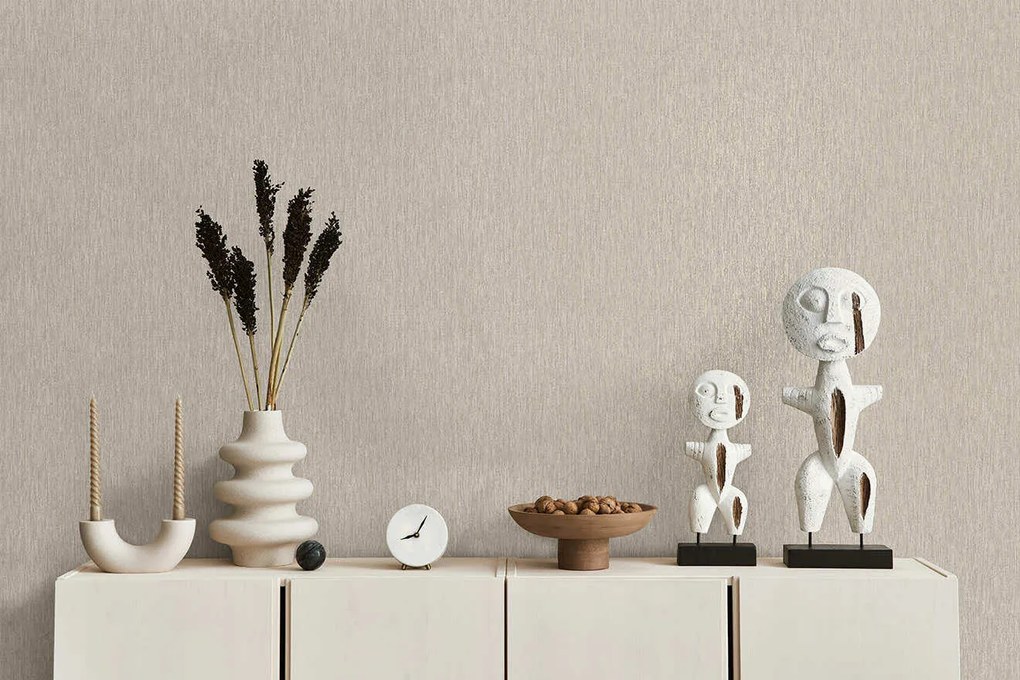 Holden Decor Textura Textura arany-ezüst fémhatású szövet hatású vlies tapéta – 66142