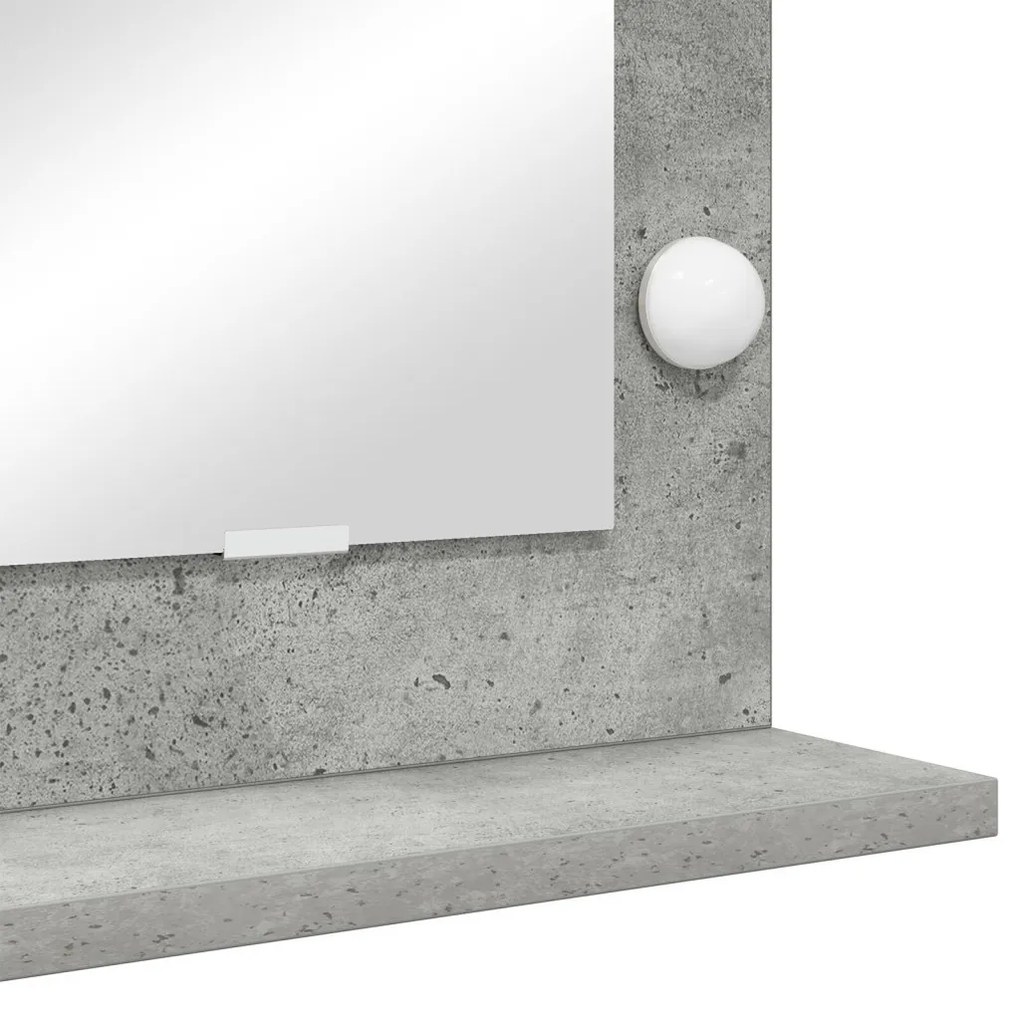 LED világítással ellátott sminktükör BetonSzürke 60x55x18 cm