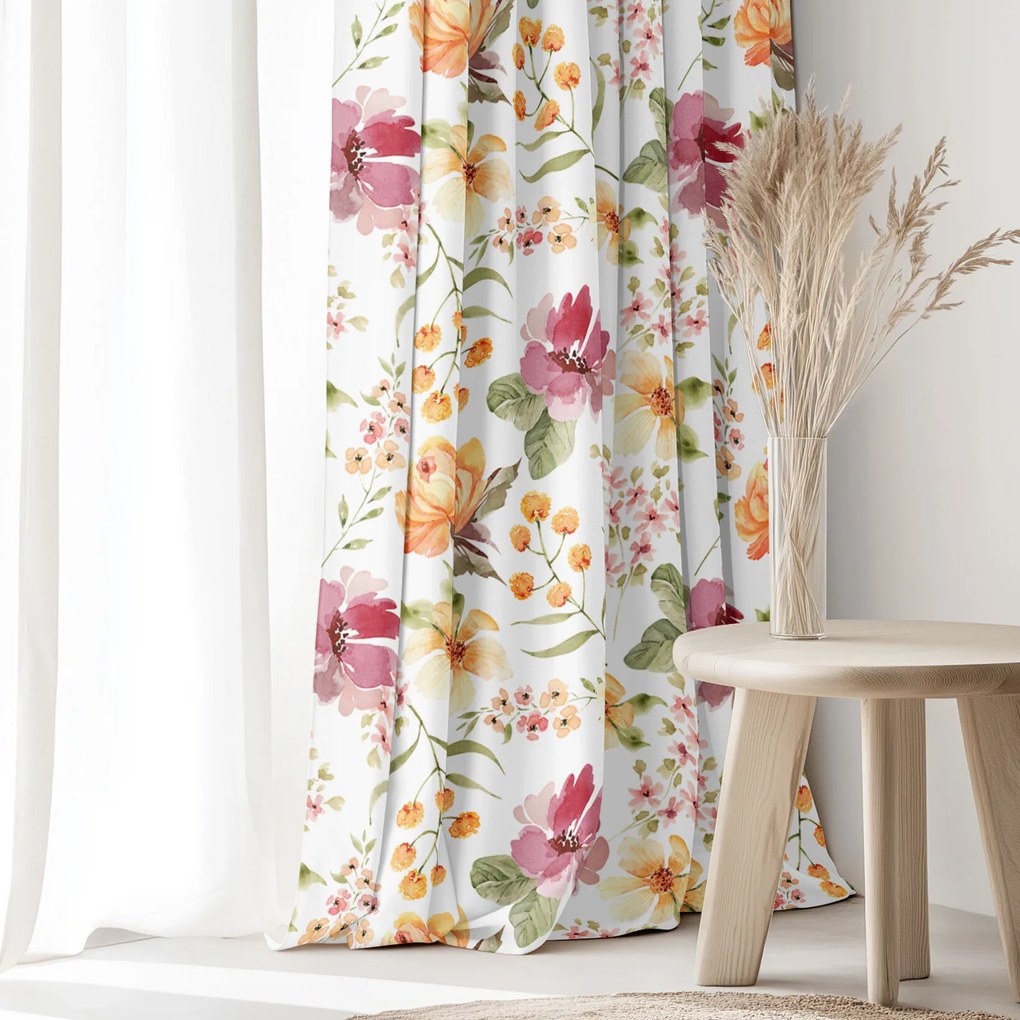 Goldea dekoratív drapéria - hibiszkusz virágok 240x150 cm