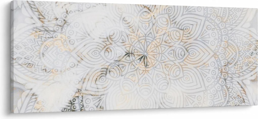 Egy fehér mandala képe (120x50 cm)