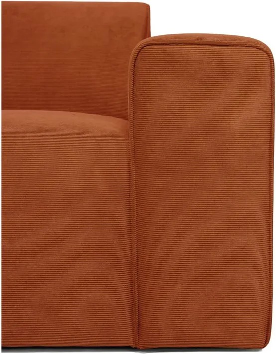 Sting narancssárga kordbársony kanapé modul, jobb oldali - Scandic