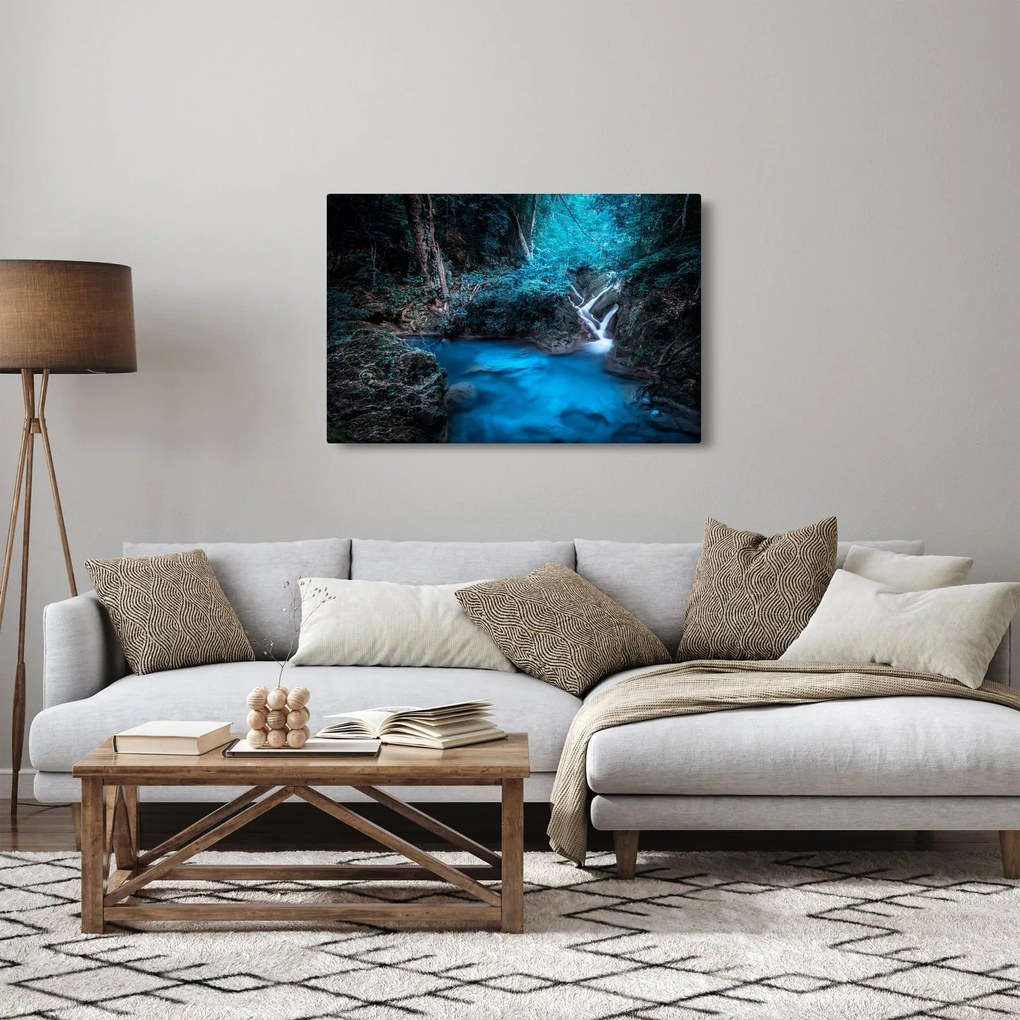 Kép - Varázslatos éjszaka egy trópusi erdőben (90x60 cm)