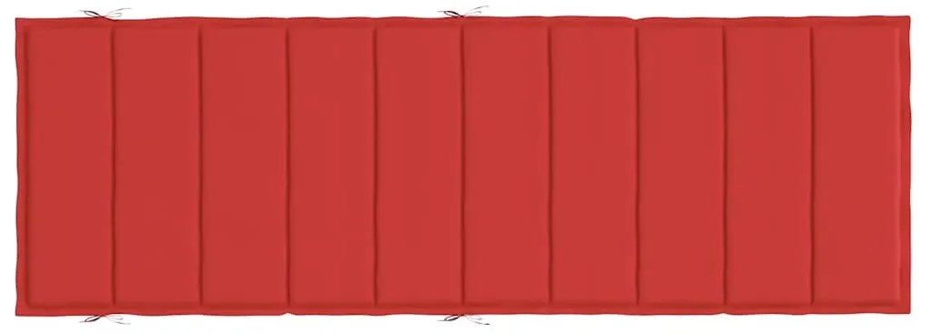 piros oxford szövet napozóágy párna 186 x 58 x 3 cm