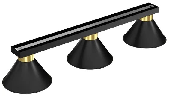 Spotlámpa DEMET 3xE27/60W/230V fekete/arany