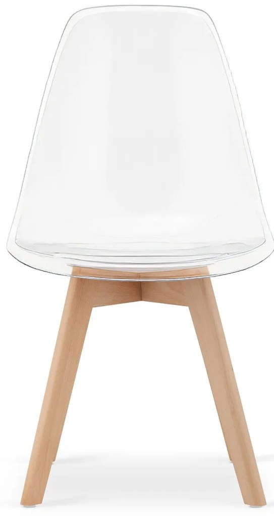 Átlátszó KITO szék bükkfa lábakkal