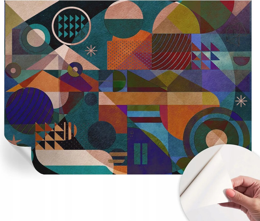 Öntapadós tapéta Fali furnér 3D Geometrikus művészet 208x146 cm