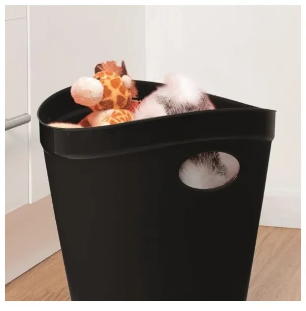 Flexi fekete irodai szemetes, 27 x 26 x 34 cm - Addis